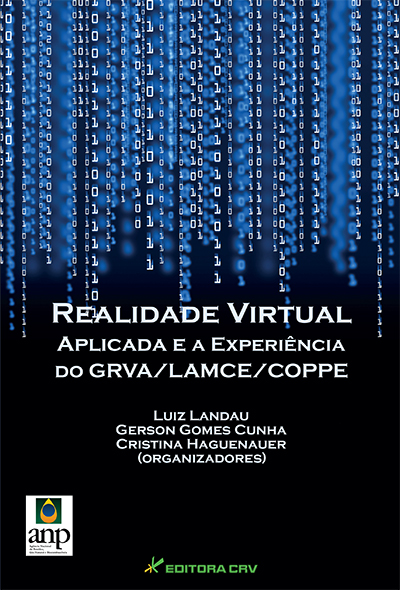 Capa do livro: REALIDADE VIRTUAL APLICADA E A EXPERIÊNCIA DO GRVA/LAMCE/COPPE