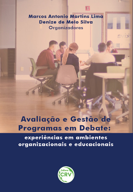 Capa do livro: AVALIAÇÃO E GESTÃO DE PROGRAMAS EM DEBATE:  <br>experiências em ambientes organizacionais e educacionais