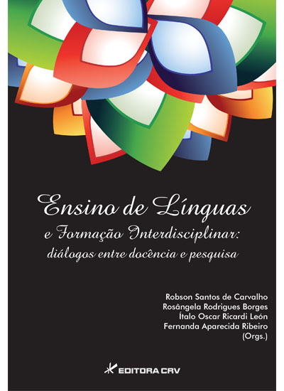 Capa do livro: ENSINO DE LÍNGUAS E FORMAÇÃO INTERDISCIPLINAR:<BR>diálogos entre docência e pesquisa