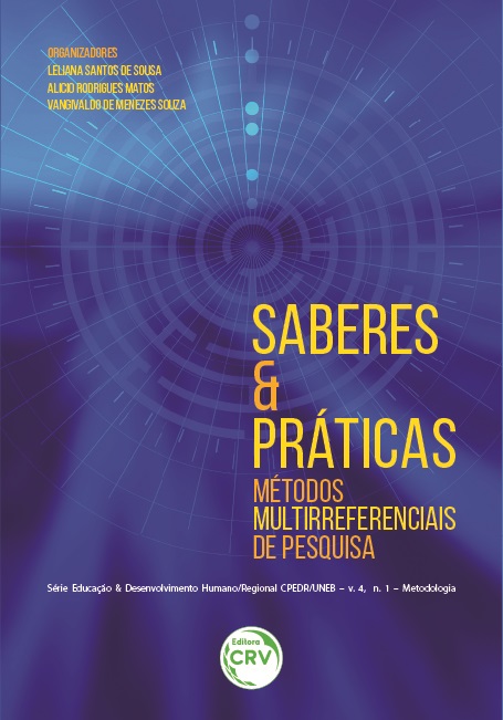 Capa do livro: SABERES & PRÁTICAS: <br>métodos multirreferenciais de pesquisa <br>Série Educação e Desenvolvimento Humano/Regional CPEDR/UNEB – v. 4, n. 1 – Metodologia.