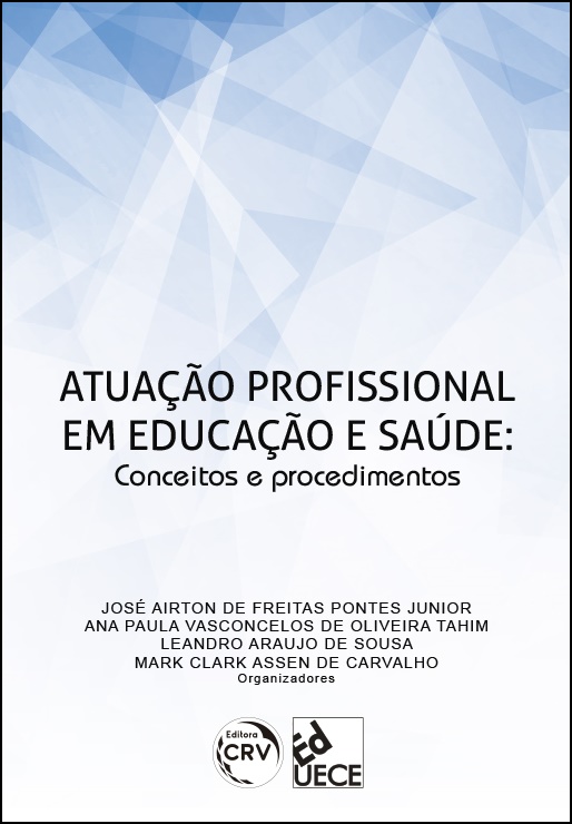 Capa do livro: ATUAÇÃO PROFISSIONAL EM EDUCAÇÃO E SAÚDE:<br> conceitos e procedimentos