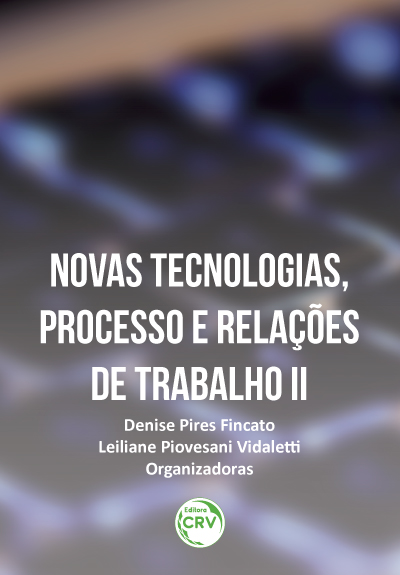 Capa do livro: NOVAS TECNOLOGIAS, PROCESSO E RELAÇÕES DE TRABALHO II