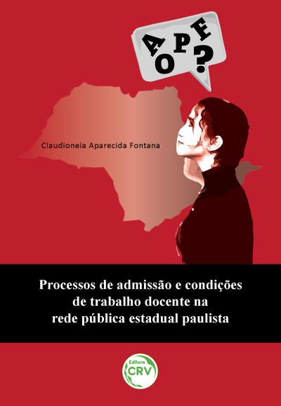 Capa do livro: PROCESSOS DE ADMISSÃO E CONDIÇÕES DE TRABALHO DOCENTE NA REDE PÚBLICA ESTADUAL PAULISTA