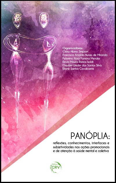 Capa do livro: PANÓPLIA:<br>reﬂexões, conhecimentos, interfaces e subjetividades nas ações promocionais e de atenção à saúde mental e coletiva