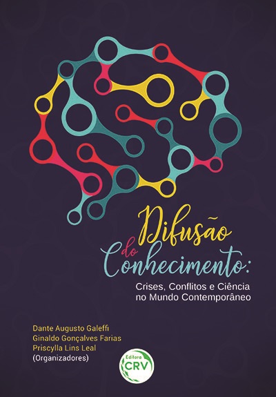 Capa do livro: DIFUSÃO DO CONHECIMENTO: <BR>crises, conﬂitos e ciência no mundo contemporâneo