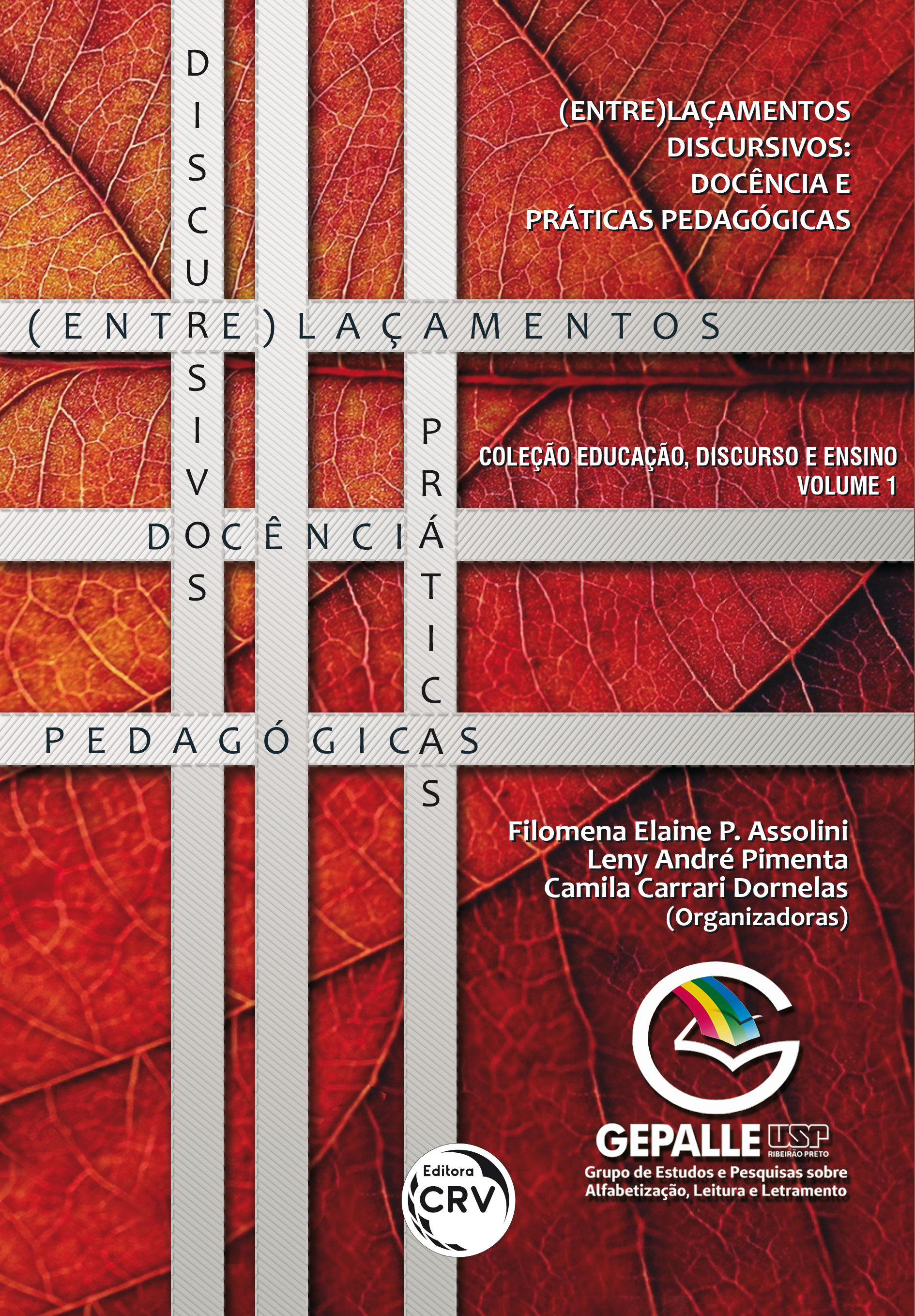 Capa do livro: (ENTRE)LAÇAMENTOS DISCURSIVOS: <br>docência e práticas pedagógicas <br>Coleção Educação, discurso e ensino – Volume 1