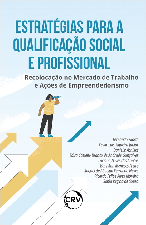 Capa do livro: Estratégias para a qualificação social e profissional, recolocação no mercado de trabalho e ações de empreendedorismo