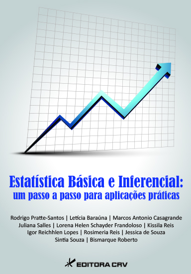 Capa do livro: ESTATÍSTICA BÁSICA E INFERENCIAL: um passo a passo para aplicações práticas