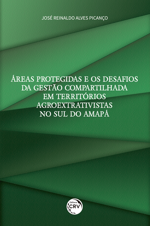 Capa do livro: ÁREAS PROTEGIDAS E OS DESAFIOS DA GESTÃO COMPARTILHADA EM TERRITÓRIOS AGROEXTRATIVISTAS NO SUL DO AMAPÁ