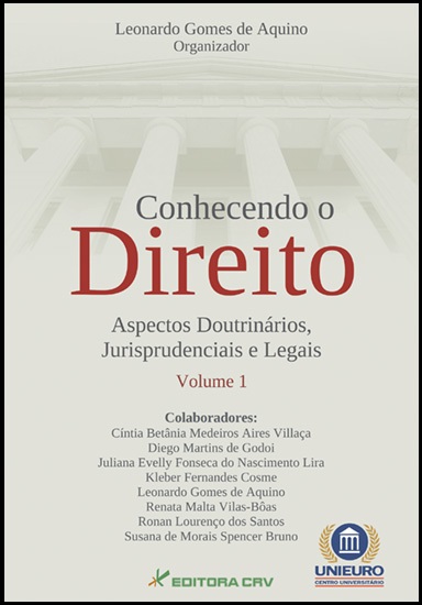 Capa do livro: CONHECENDO O DIREITO:<br>aspectos doutrinários, jurisprudenciais e legais<br>Volume I