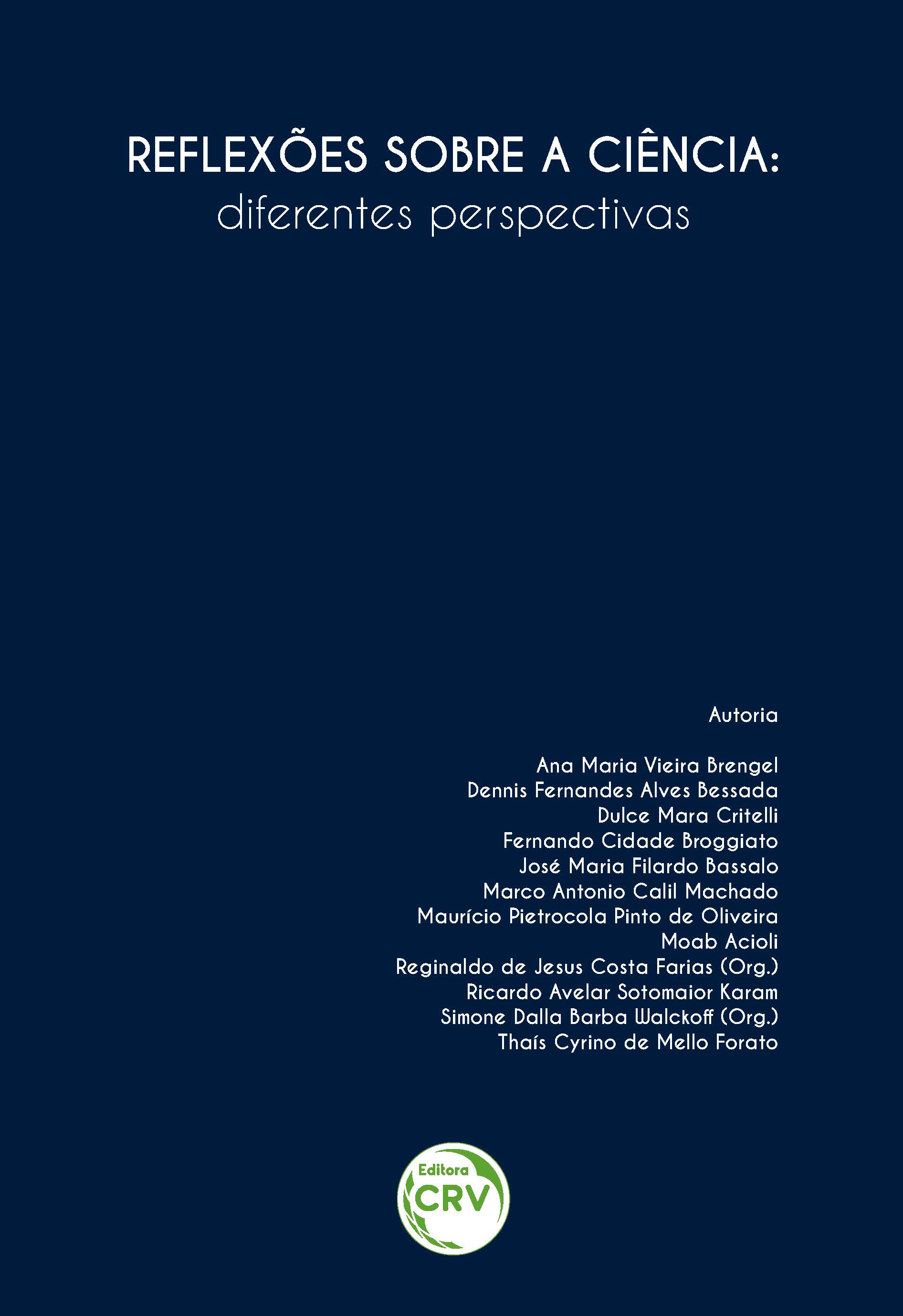 Capa do livro: REFLEXÕES SOBRE A CIÊNCIA:<br>diferentes perspectivas