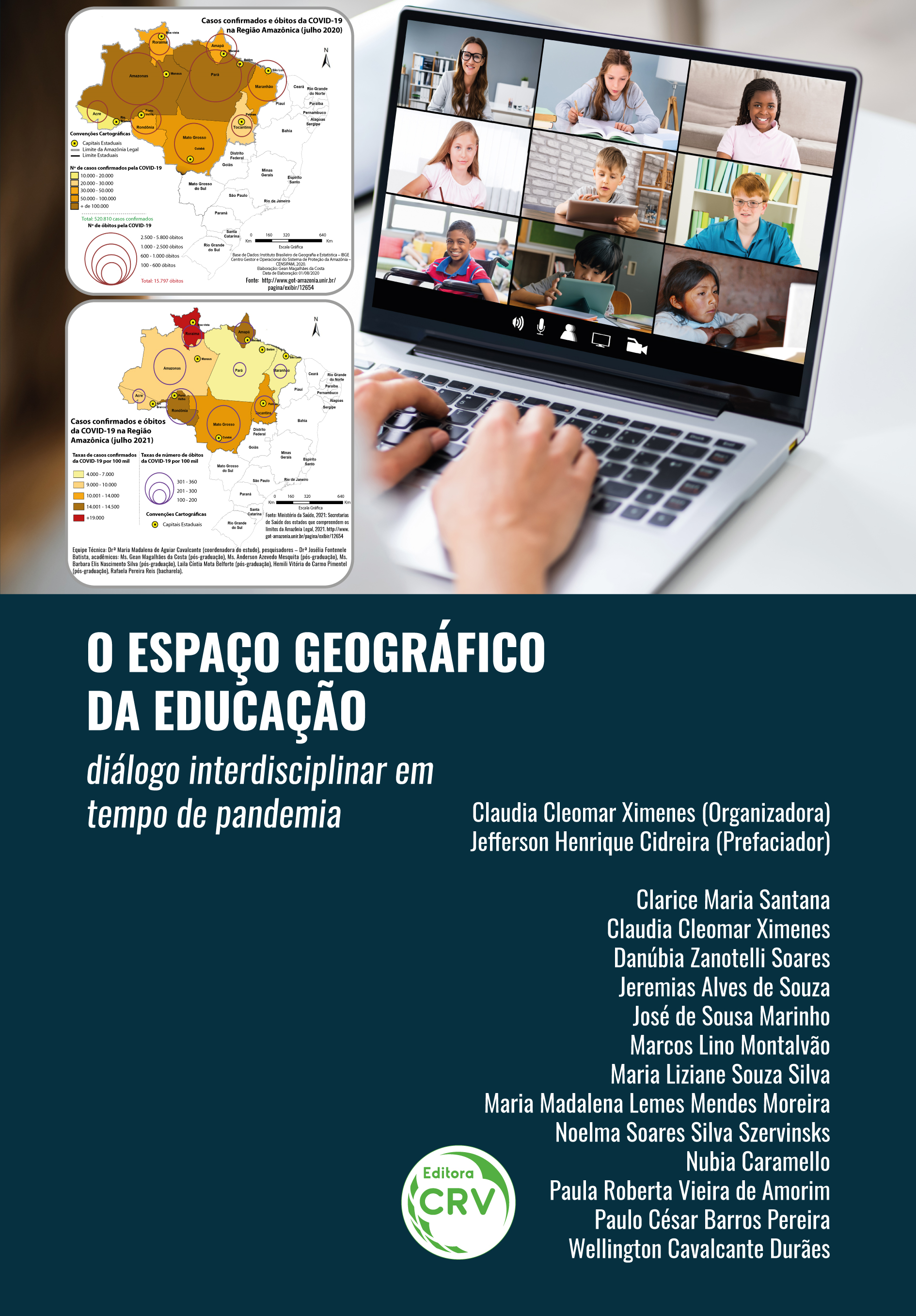 Capa do livro: O ESPAÇO GEOGRÁFICO DA EDUCAÇÃO:<br> diálogo interdisciplinar em tempo de pandemia