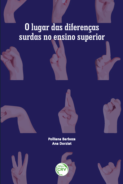 Capa do livro: O LUGAR DAS DIFERENÇAS SURDAS NO ENSINO SUPERIOR