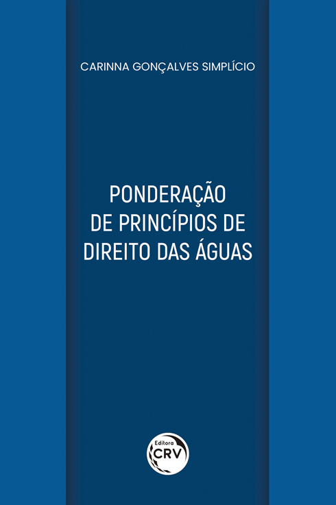 Capa do livro: PONDERAÇÃO DE PRINCÍPIOS DE DIREITO DAS ÁGUAS