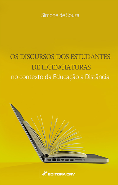 Capa do livro: OS DISCURSOS DOS ESTUDANTES DE LICENCIATURAS NO CONTEXTO DA EDUCAÇÃO A DISTÂNCIA