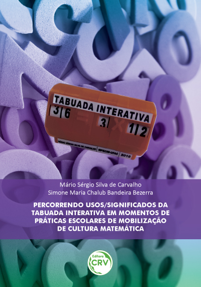 Capa do livro: PERCORRENDO USOS/SIGNIFICADOS DA TABUADA INTERATIVA EM MOMENTOS DE PRÁTICAS ESCOLARES DE MOBILIZAÇÃO DE CULTURA MATEMÁTICA