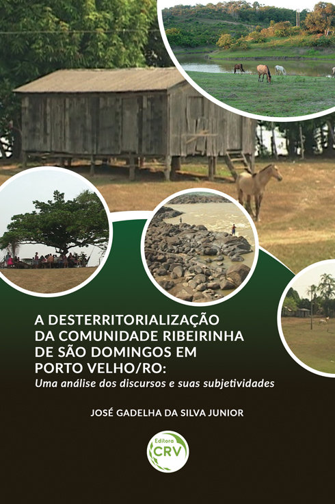 Capa do livro: A DESTERRITORIALIZAÇÃO DA COMUNIDADE RIBEIRINHA DE SÃO DOMINGOS EM PORTO VELHO/RO:<br> uma análise dos discursos e suas subjetividades