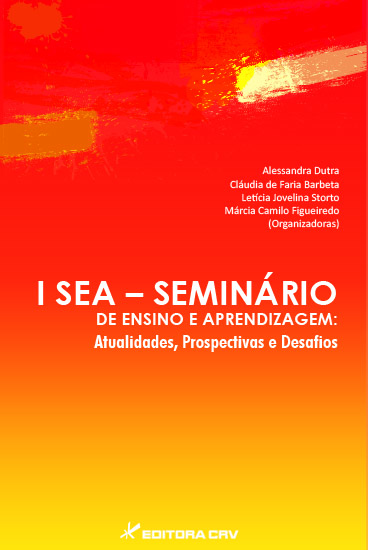 Capa do livro: I SEA – SEMINÁRIO DE ENSINO E APRENDIZAGEM:<BR> Atualidades, Prospectivas e Desafios