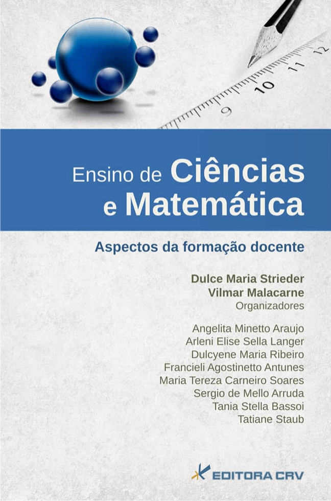 Capa do livro: ENSINO DE CIÊNCIAS E MATEMÁTICA:<br>aspectos da formação docente