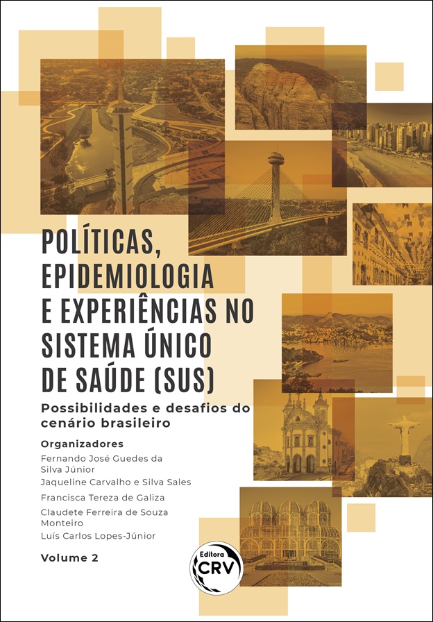 Capa do livro: POLÍTICAS, EPIDEMIOLOGIA E EXPERIÊNCIAS NO SISTEMA ÚNICO DE SAÚDE (SUS) – POSSIBILIDADES E DESAFIOS DO CENÁRIO BRASILEIRO<br> Volume 2