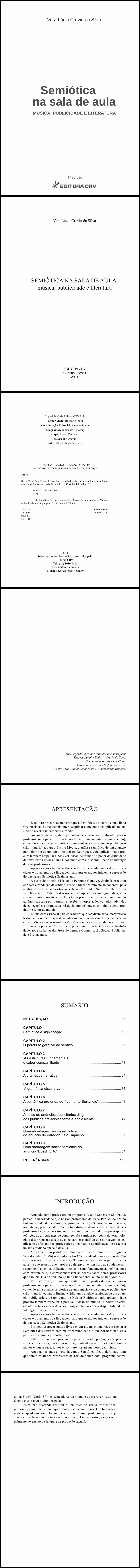 SEMIÓTICA NA SALA DE AULA:<br>música, publicidade e literatura