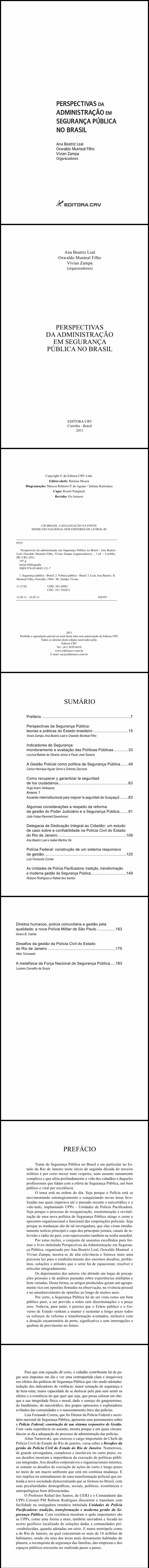 PERSPECTIVAS DA ADMINISTRAÇÃO EM SEGURANÇA PÚBLICA NO BRASIL