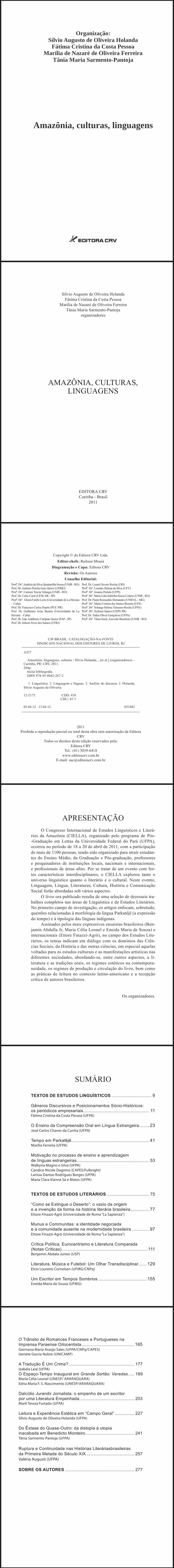 AMAZÔNIA, CULTURAS, LINGUAGENS