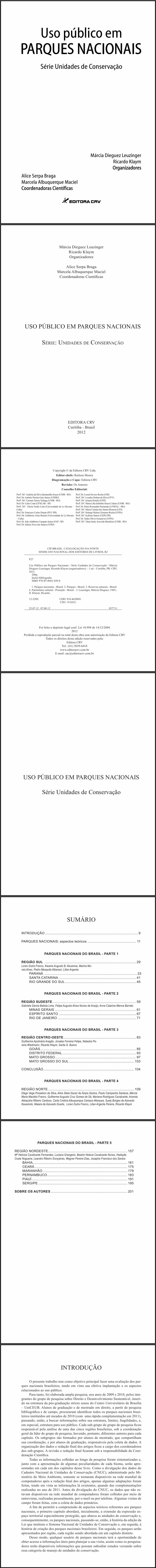 USO PÚBLICO EM PARQUES NACIONAIS<br>Série: unidades de conservação