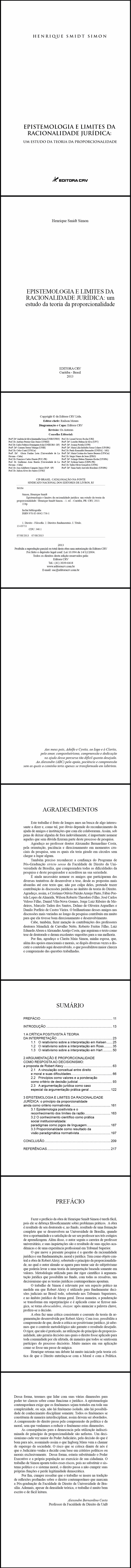 EPISTEMOLOGIA E LIMITES DA RACIONALIDADE JURÍDICA:<br> um estudo da teoria da proporcionalidade