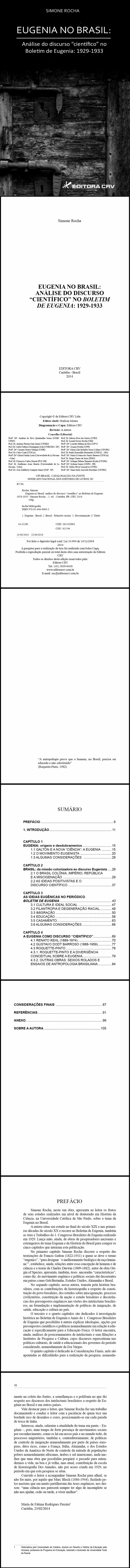 EUGENIA NO BRASIL:<BR> análise do discurso “científico” no Boletim de Eugenia: 1929-1933