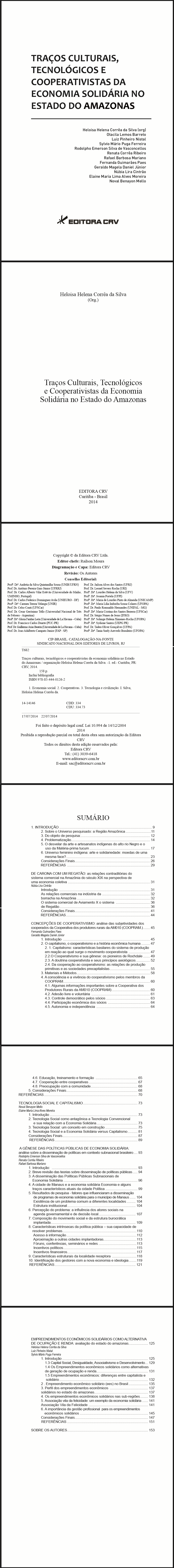 TRAÇOS CULTURAIS, TECNOLÓGICOS E COOPERATIVISTAS DA ECONOMIA SOLIDÁRIA NO ESTADO DO AMAZONAS