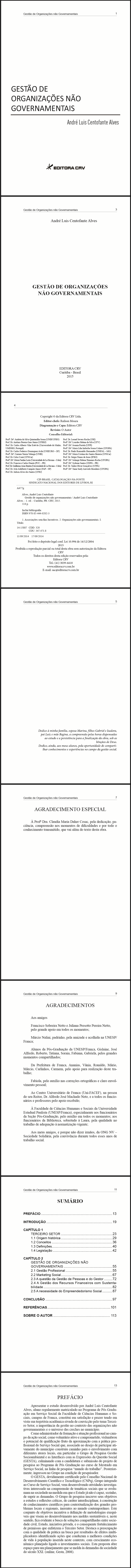 GESTÃO DE ORGANIZAÇÕES NÃO GOVERNAMENTAIS