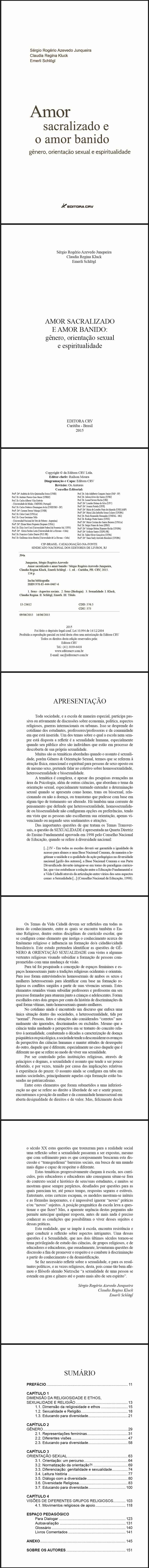 AMOR SACRALIZADO E AMOR BANIDO:<br>gênero, orientação sexual e espiritualidade