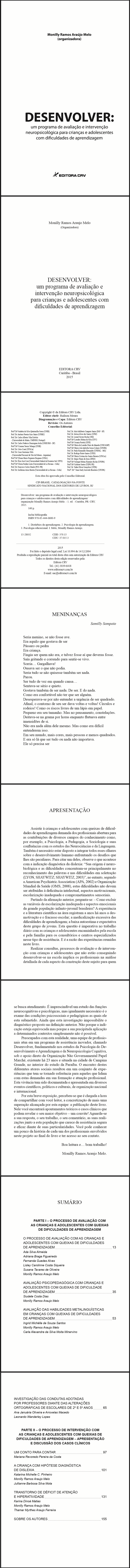 DESENVOLVER:<br> um programa de avaliação e intervenção neuropsicológica para crianças e adolescentes com dificuldades de aprendizagem