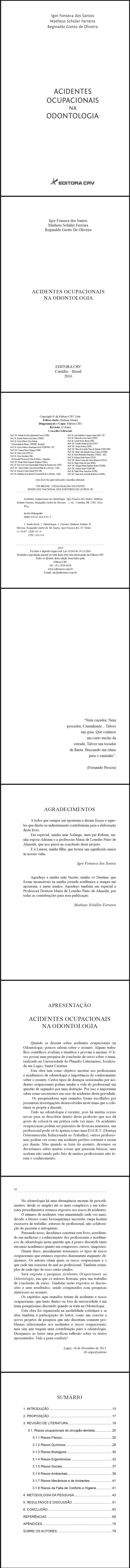 ACIDENTES OCUPACIONAIS NA ODONTOLOGIA
