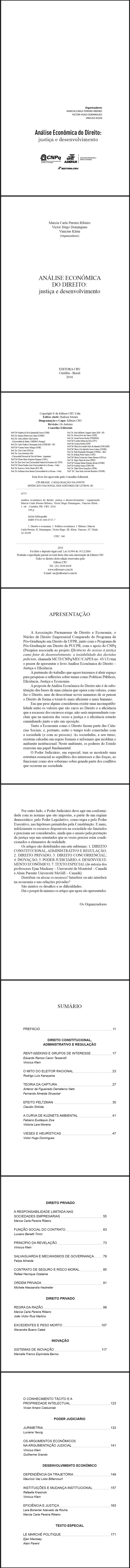 ANÁLISE ECONÔMICA DO DIREITO: justiça e desenvolvimento