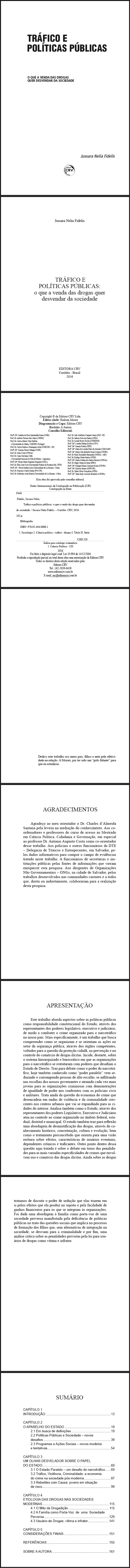 TRÁFICO E POLÍTICAS PÚBLICAS:<br>o que a venda das drogas quer desvendar da sociedade