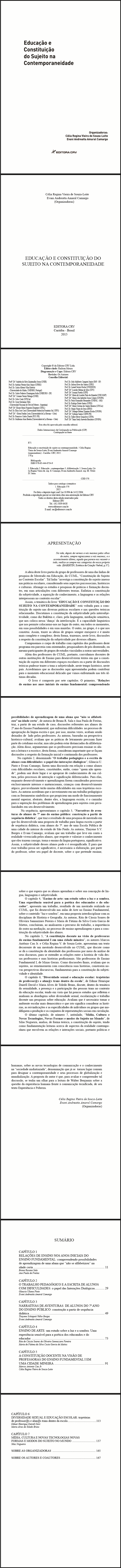 EDUCAÇÃO E CONSTITUIÇÃO DO SUJEITO NA CONTEMPORANEIDADE