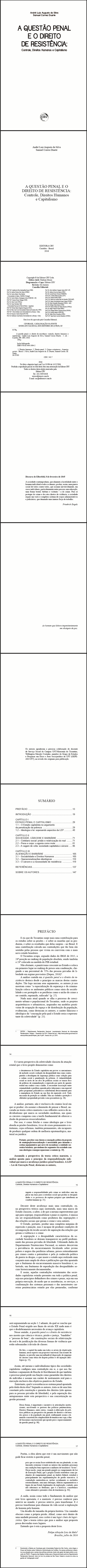 A QUESTÃO PENAL E O DIREITO DE RESISTÊNCIA:<br>controle, direitos humanos e capitalismo