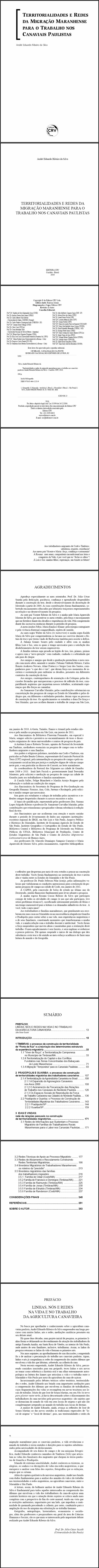TERRITORIALIDADES E REDES DA MIGRAÇÃO MARANHENSE PARA O TRABALHO NOS CANAVIAIS PAULISTAS