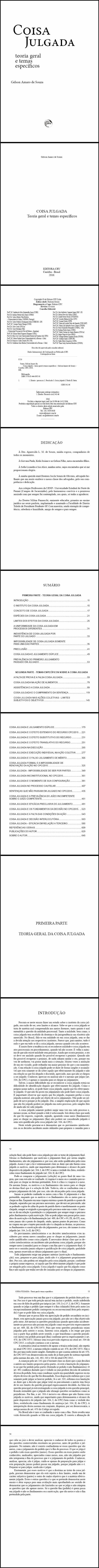 COISA JULGADA<br>Teoria geral e temas específicos