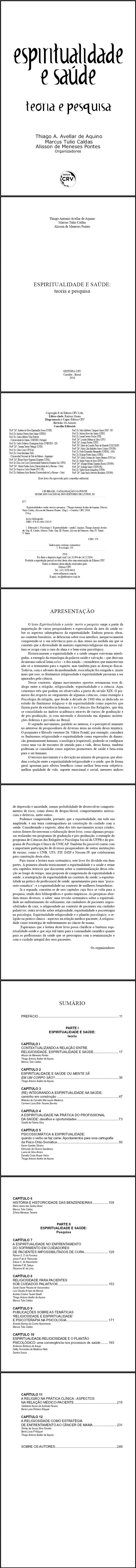 ESPIRITUALIDADE E SAÚDE:<br>teoria e pesquisa