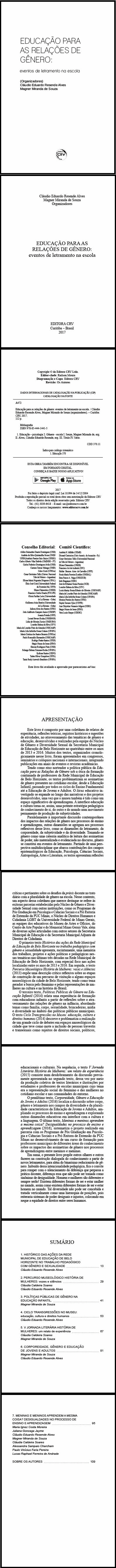 EDUCAÇÃO PARA AS RELAÇÕES DE GÊNERO:<br> eventos de letramento na escola
