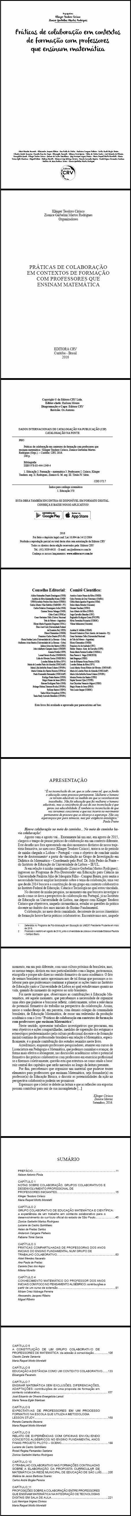 PRÁTICAS DE COLABORAÇÃO EM CONTEXTOS DE FORMAÇÃO COM PROFESSORES QUE ENSINAM MATEMÁTICA