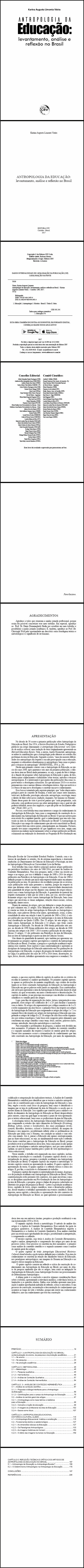 ANTROPOLOGIA DA EDUCAÇÃO:<br> levantamento, análise e reflexão no Brasil