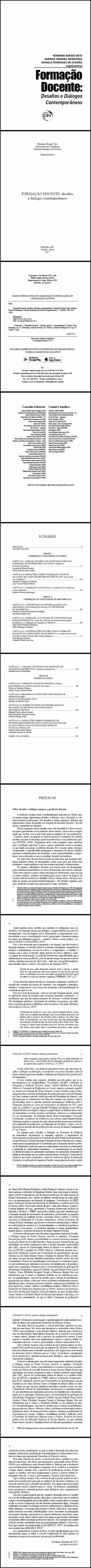 FORMAÇÃO DOCENTE:<br> desafios e diálogos contemporâneos