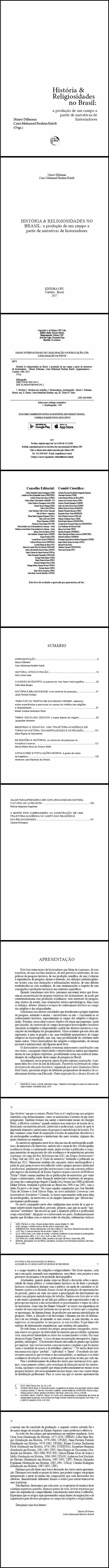 HISTÓRIA & RELIGIOSIDADES NO BRASIL:<br> a produção de um campo a partir de narrativas de historiadores