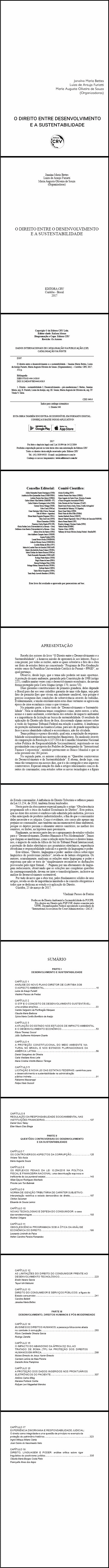 O DIREITO ENTRE O DESENVOLVIMENTO E A SUSTENTABILIDADE