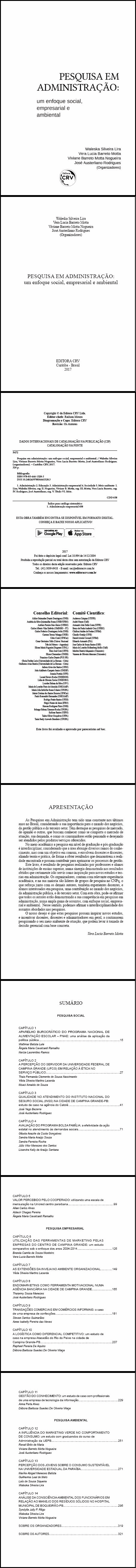 PESQUISA EM ADMINISTRAÇÃO:<br> um enfoque social, empresarial e ambiental