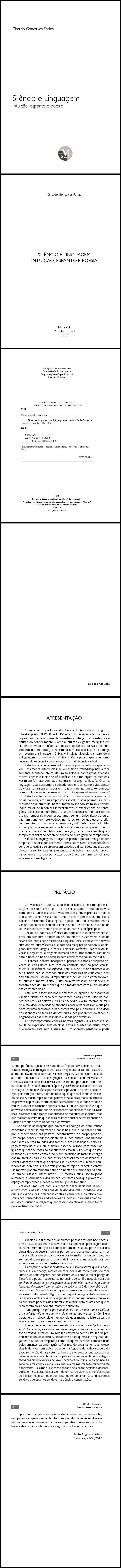 SILÊNCIO E LINGUAGEM:<br>intuição, espanto e poesia